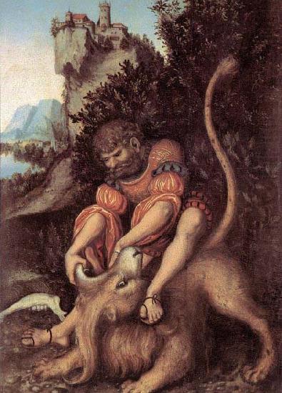 Samson's Fight with the Lion, CRANACH, Lucas the Elder